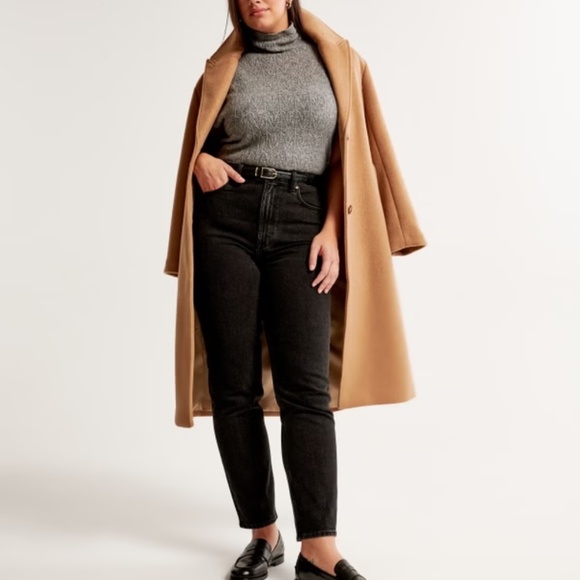 Abercrombie Curve Love Ultra High Rise Ankle Straight Jean Black Regular - Picture 8 of 9